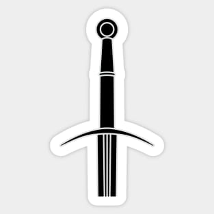 Hand and a Half Sword Garnish / Bastard Sword (Black) Sticker